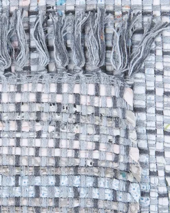 Matot<Beliani Matto Puuvilla Harmaa 160 X 230 Cm Besni