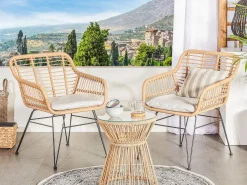 Online Beliani Matto Puuvilla Kermanvalkoinen/Musta O 120 Cm Hizan