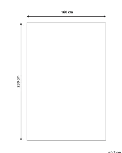 Fashion Beliani Matto Puuvilla Luonnonvalkoinen/Tummanvihrea 160 X 230 Cm Yesilkoy