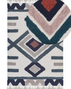 Outlet Beliani Matto Puuvilla Monivarinen 160 X 230 Cm Kozlu