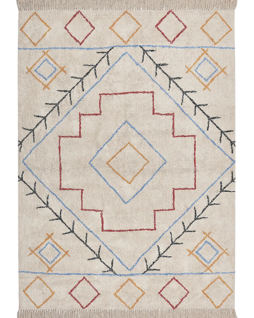 Shop Beliani Matto Puuvilla Monivarinen 160 X 230 Cm Kuskan