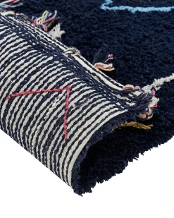 Store Beliani Matto Puuvilla Musta 160 X 230 Cm Corum