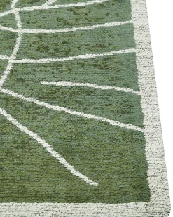 Cheap Beliani Matto Puuvilla Oliivinvihrea 200 X 300 Cm Sarmin