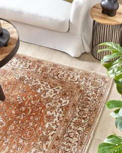 Matot<Beliani Matto Puuvilla Oranssi 160 X 230 Cm Hayat