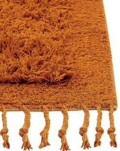 Shop Beliani Matto Puuvilla Oranssi 140 X 200 Cm Bitlis