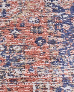 Store Beliani Matto Puuvilla Punainen/Sininen 140 X 200 Cm Kurin