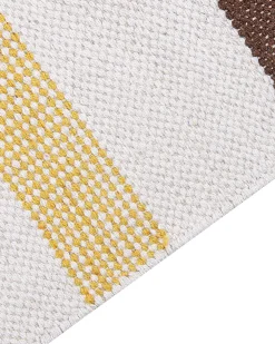 Matot<Beliani Matto Puuvilla Ruskea/Beige 160 X 230 Cm Hisarli