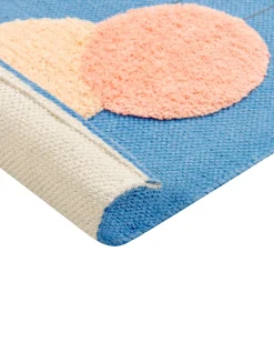 Matot<Beliani Matto Puuvilla Sininen 80 X 150 Cm Balabang