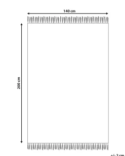 Matot<Beliani Matto Puuvilla Vaalea Beige/Sininen 140 X 200 Cm Manavgat