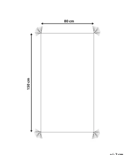 Hot Beliani Matto Puuvilla Valkoinen 80 X 150 Cm Kartal