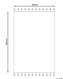 Best Sale Beliani Matto Puuvilla Valkoinen/Musta 160 X 230 Cm Kebir