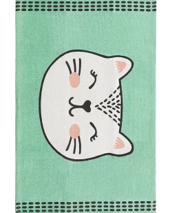 Matot<Beliani Matto Puuvilla Vihrea 60 X 90 Cm Howrah