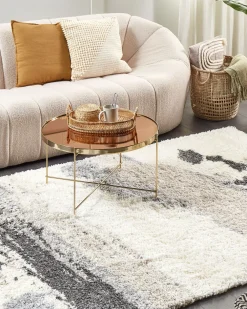 Matot<Beliani Matto Valkoinen/Harmaa 200 X 300 Cm Goris