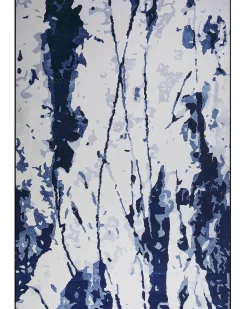 Clearance Beliani Matto Valkoinen/Sininen 160 X 230 Cm Izmit