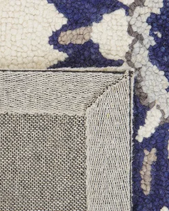 Best Beliani Matto Villa Beige/Sininen 160 X 230 Cm Kumru