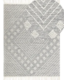 Matot<Beliani Matto Villa Harmaa/Valkoinen 160 X 230 Cm Savur