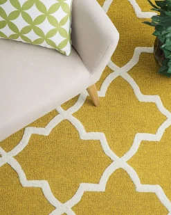 Matot<Beliani Matto Villa Keltainen 160 X 230 Cm Silvan