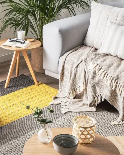 Outlet Beliani Matto Villa Keltainen/Harmaa 160 X 230 Cm Akkaya