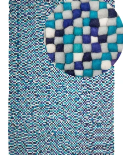 Fashion Beliani Matto Villa Laivastonsininen/Valkoinen 160 X 230 Cm Amdo