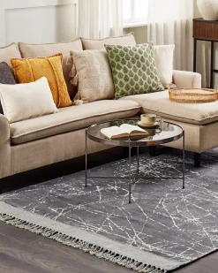 Fashion Beliani Matto Viskoosi Harmaa 160 X 230 Cm Hanli