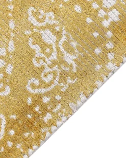 Sale Beliani Matto Viskoosi Keltainen/Beige 160 X 230 Cm Boyali