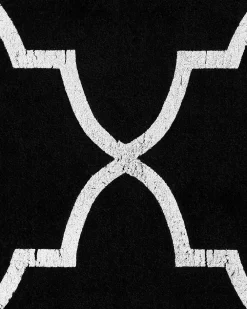 Matot<Beliani Matto Viskoosi Musta/Hopea 160 X 230 Cm Yelki