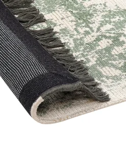 Matot<Beliani Matto Viskoosi Vihrea/Beige 160 X 230 Cm Akarsu