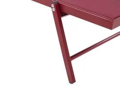 Sale Beliani Metallinen Punainen Aurinkotuoli Portofino