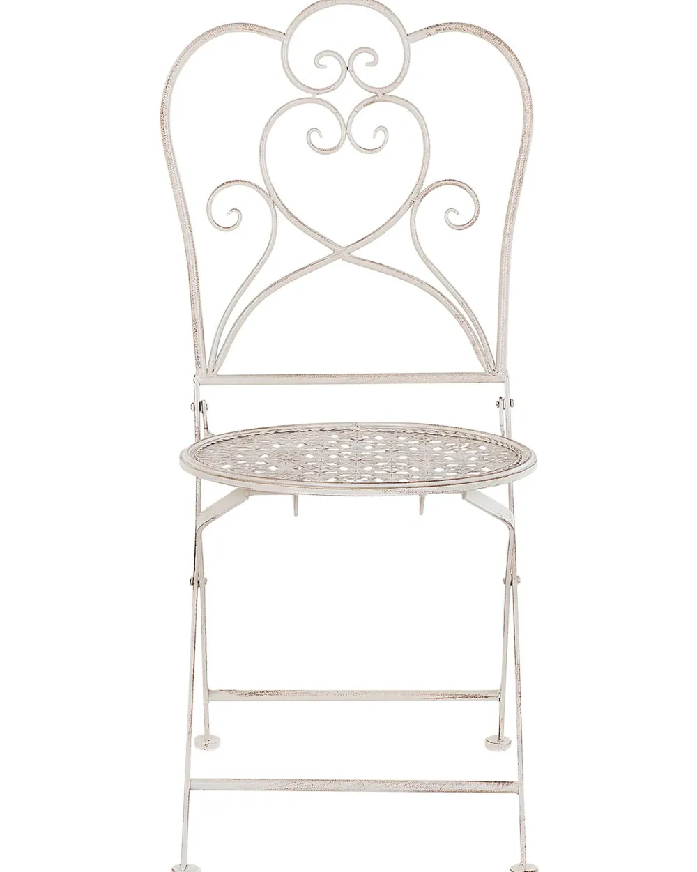 Ulkokalusteet<Beliani Metalliset Terassituolit 2 Kpl Valkoinen/Beige Trieste