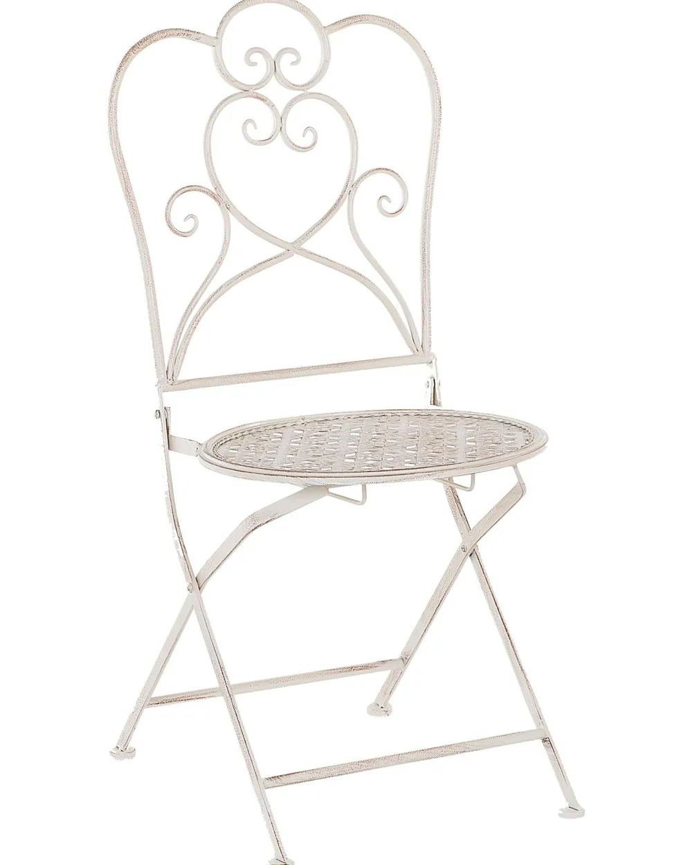 Ulkokalusteet<Beliani Metalliset Terassituolit 2 Kpl Valkoinen/Beige Trieste