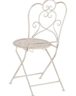 Ulkokalusteet<Beliani Metalliset Terassituolit 2 Kpl Valkoinen/Beige Trieste