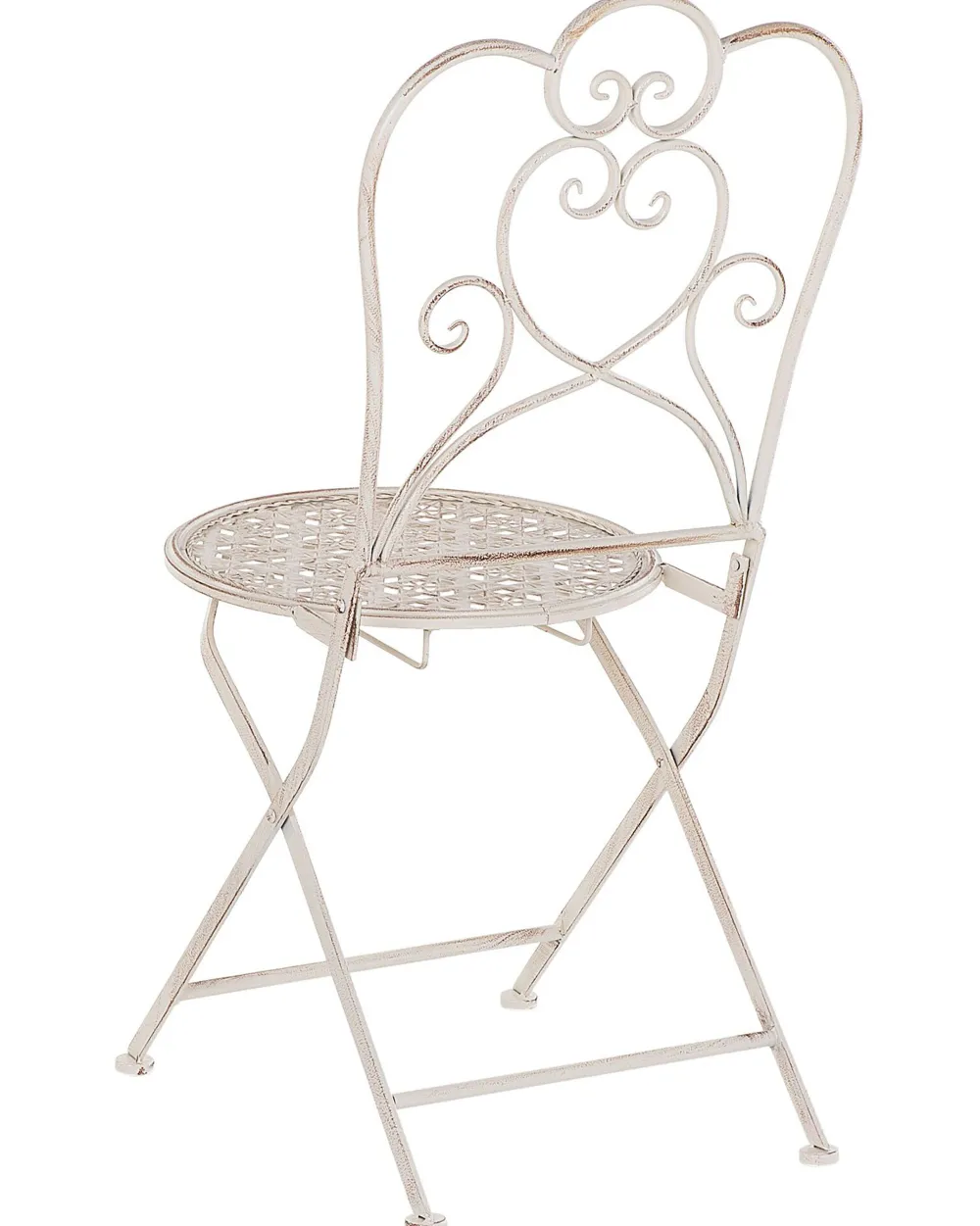 Ulkokalusteet<Beliani Metalliset Terassituolit 2 Kpl Valkoinen/Beige Trieste