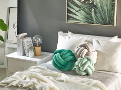 Clearance Beliani Mintunvihrea Samettinen Solmutyyny O 20 Cm Malni