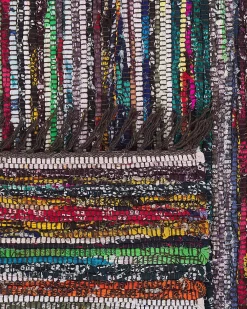 Matot<Beliani Monivarinen Tumma Puuvillamatto 160 X 230 Cm Danca