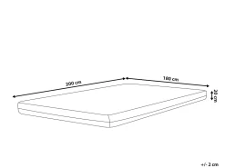 Patjat<Beliani Muistivaahtopatja Keskikova 180 X 200 Cm Glee