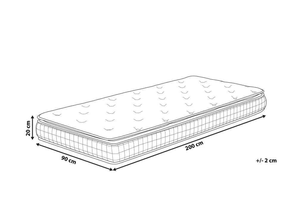 Lastenhuone<Beliani Muistivaahtopatja Keskikova 90 X 200 Cm Charm