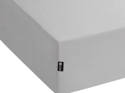 Sale Beliani Muotoonommeltu Puuvillalakana 90 X 200 Cm Vaaleanharmaa Hofuf