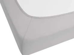 Sale Beliani Muotoonommeltu Puuvillalakana 90 X 200 Cm Vaaleanharmaa Hofuf