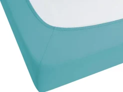 Flash Sale Beliani Muotoonommeltu Puuvillalakana 90 X 200 Cm Turkoosi Hofuf