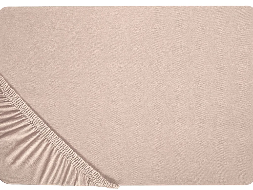 Lastenhuone<Beliani Muotoonommeltu Puuvillalakana 90 X 200 Cm Beige Hofuf