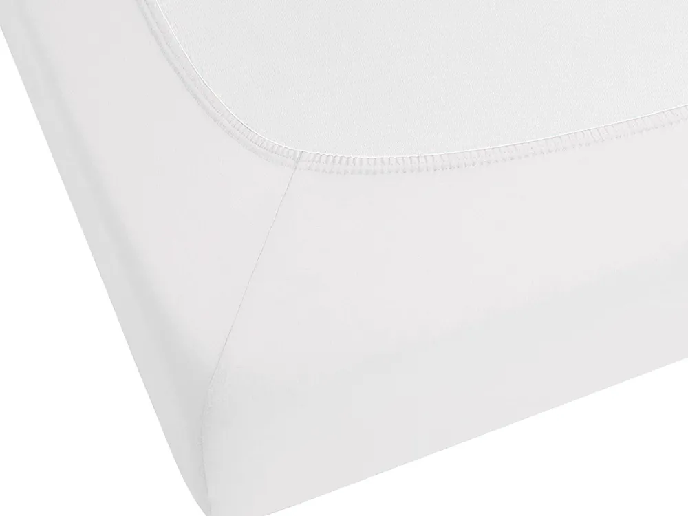 Cheap Beliani Muotoonommeltu Puuvillalakana 90 X 200 Cm Valkoinen Hofuf