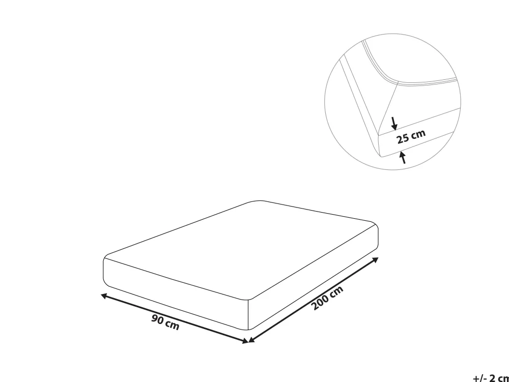 Cheap Beliani Muotoonommeltu Puuvillalakana 90 X 200 Cm Valkoinen Hofuf