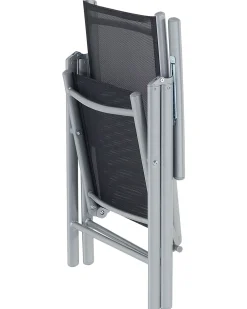 Shop Beliani Musta Alumiininen Puutarhatuolisetti 6 Kpl Catania