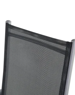 Shop Beliani Musta Alumiininen Puutarhatuolisetti 6 Kpl Catania