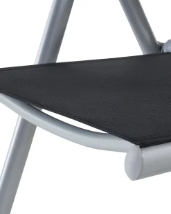 Shop Beliani Musta Alumiininen Puutarhatuolisetti 6 Kpl Catania