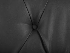 Cheap Beliani Musta 3-Istuttava Keinonahkasohva Chesterfield