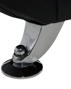 Store Beliani Musta Keinonahkainen Nojatuoli Leira