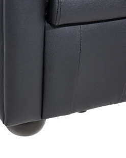 Nojatuolit<Beliani Musta Nahkaverhoiltu Nojatuoli Chesterfield