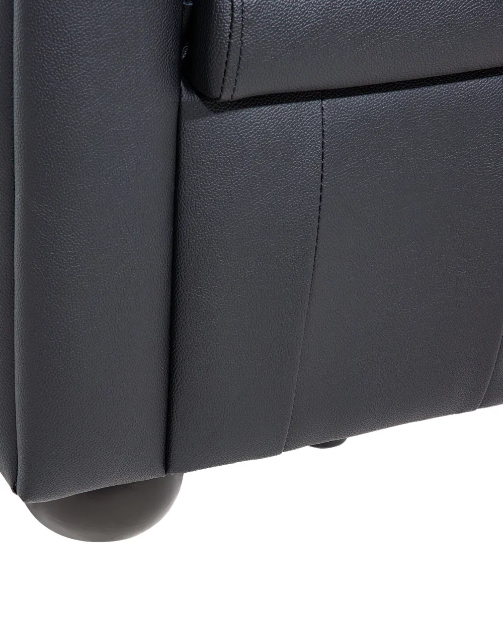 Nojatuolit<Beliani Musta Nahkaverhoiltu Nojatuoli Chesterfield