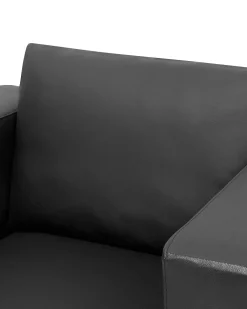 Sale Beliani Musta Nahkaverhoiltu Nojatuoli Helsinki